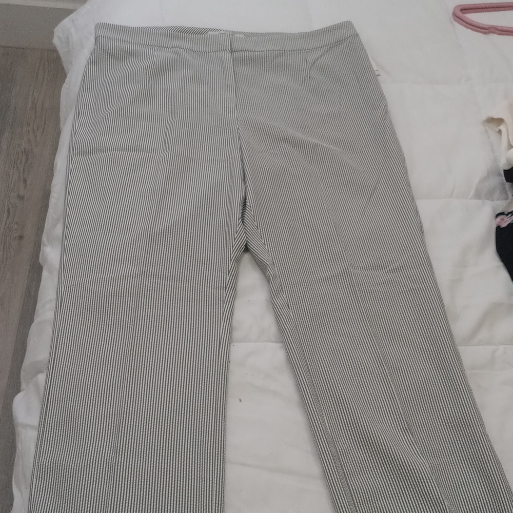 White and Grey strips pants Kasper size 12